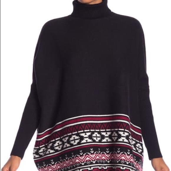 Joseph Allen Sweaters - NWT Joseph A Turtleneck Poncho Sweater Tribal
